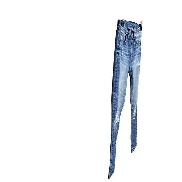 Buckle BKE Jeans Size 26X26.5 High Rise Ankle Skinny Distressed Stretch - Picture 13 of 16